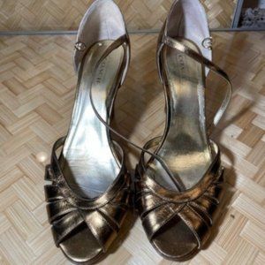 Coach Womens Leather Pump Heels Sandal Size 11 B